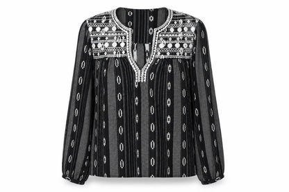 Womens UK Size 16 Marks and Spencer Black Tunic Blouse