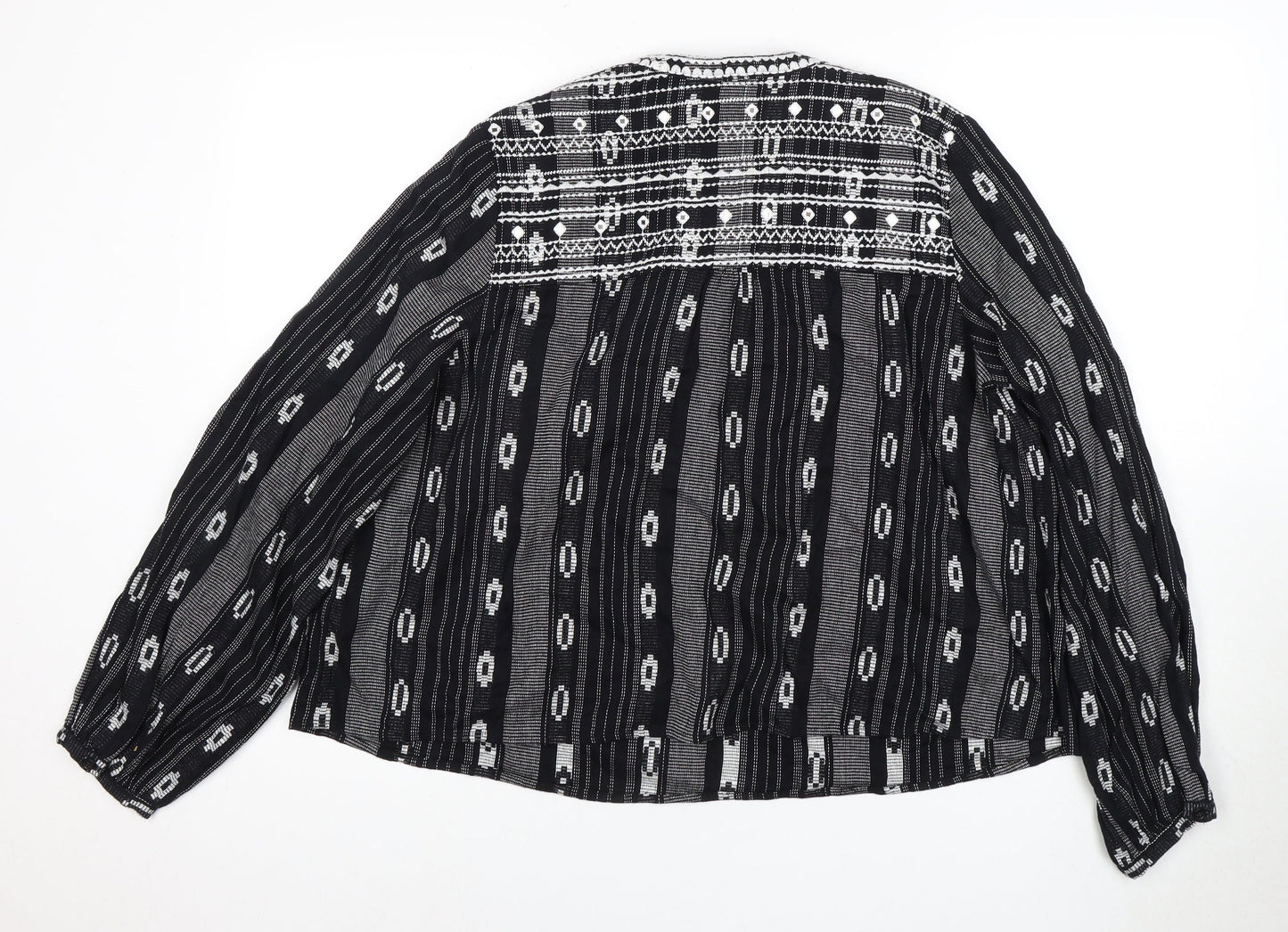 Womens UK Size 16 Marks and Spencer Black Tunic Blouse