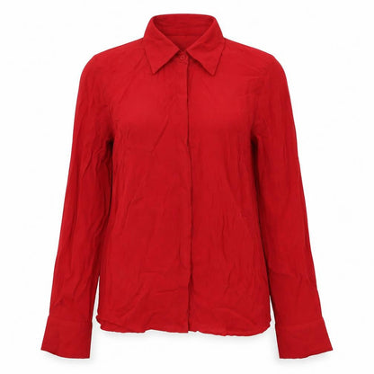Womens UK Size 2 MNG Red Basic Blouse