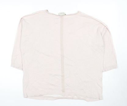 Womens UK Size M Oasis Beige Basic T-Shirt