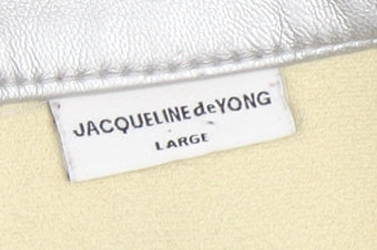 Jacqueline de Yong Women's Silver Large Short Zip Skirt