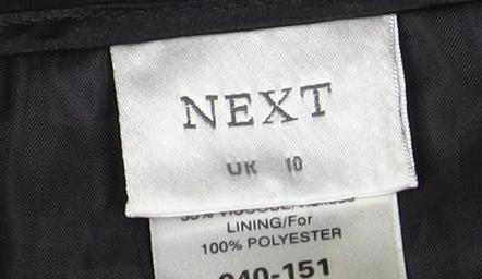 Next Women's Black A-Line Skirt Size 10 Embroidered Wool