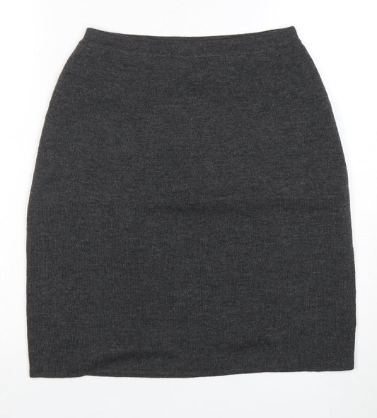 Country Casuals Women's Grey Wool Pencil Skirt M