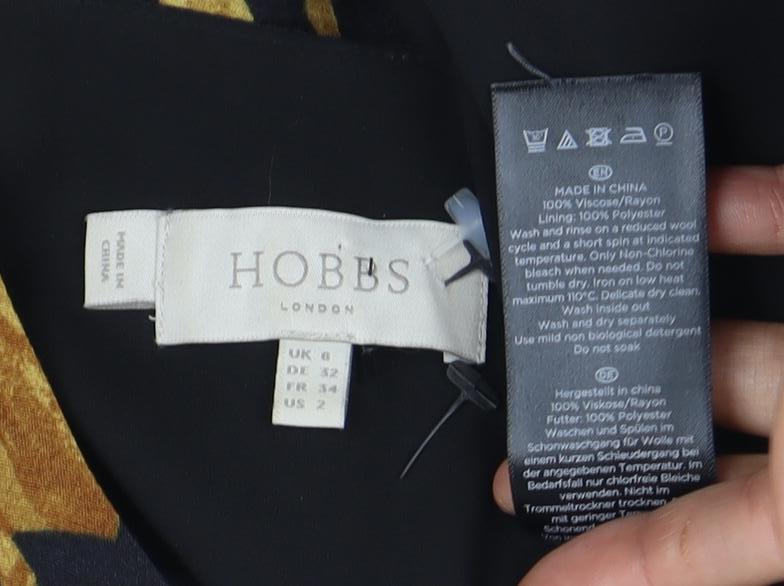 Hobbs Women's Multicoloured 3/4 Sleeve Dress Size 2