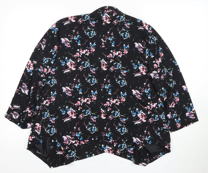 Warehouse Women's Black Floral Blazer Size 14