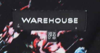 Warehouse Women's Black Floral Blazer Size 14