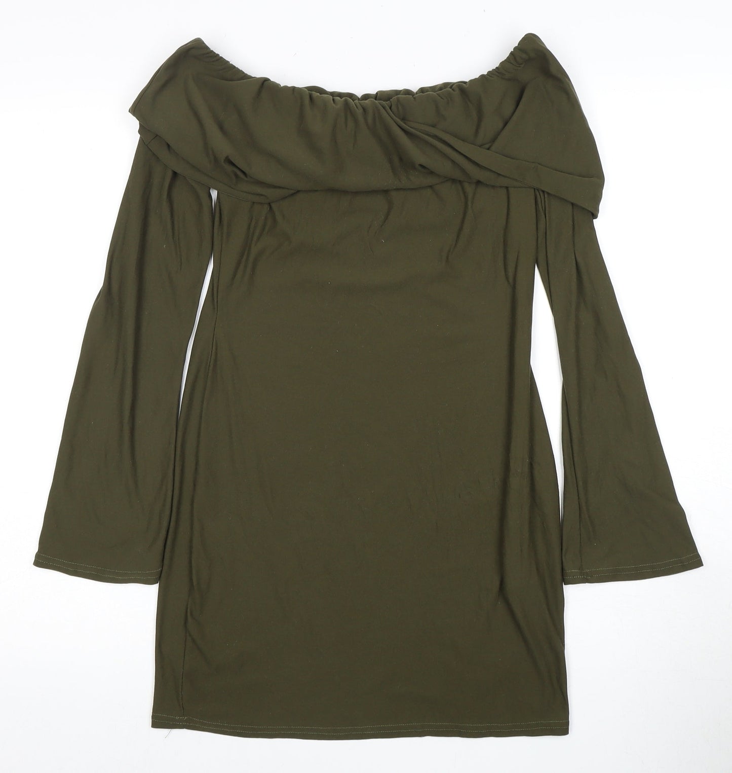 PrettyLittleThing Women's Green Bodycon Dress, Size 12