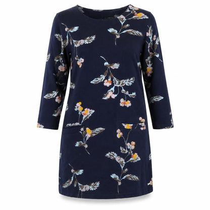 Joules Women's Blue Floral Shift Dress Size 14
