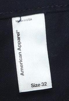 American Apparel Men's Black Trousers Size 32