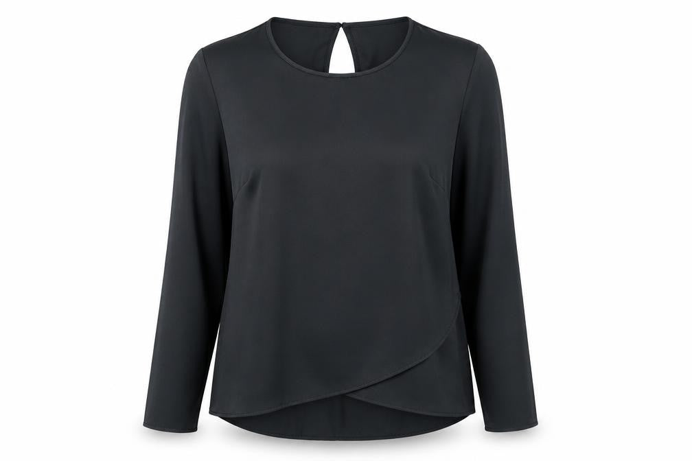 Womens UK Size 14 H&M Black Basic Blouse