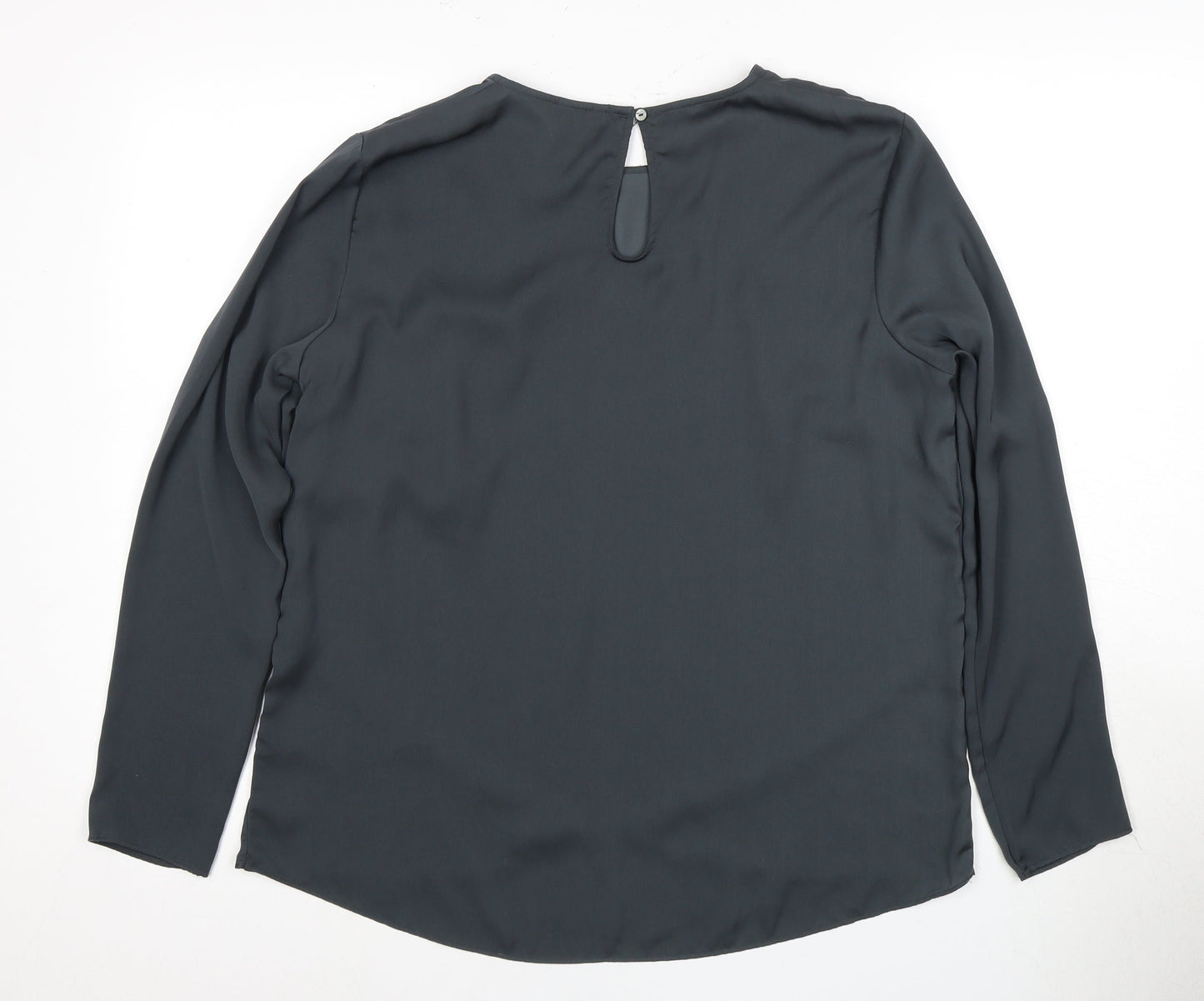 Womens UK Size 14 H&M Black Basic Blouse