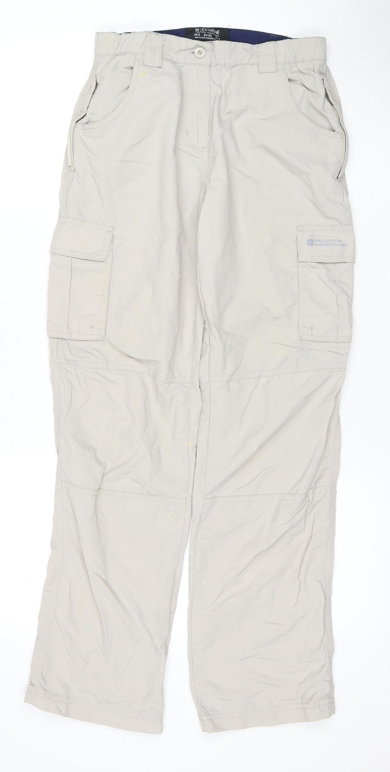 Womens UK Size 8 Mountain Warehouse  Cargo Beige Trousers