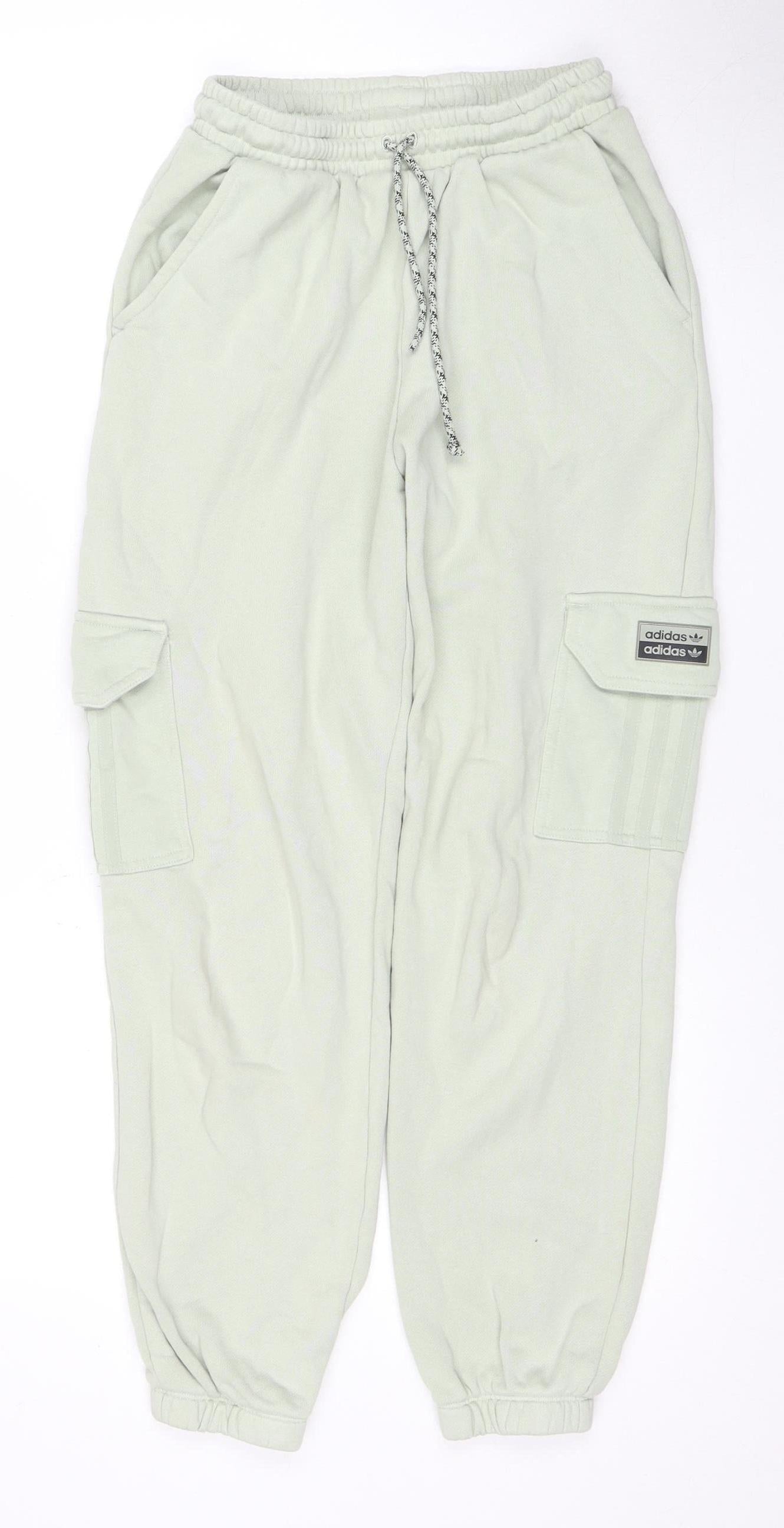 Adidas Women's Green Jogger Trousers Size 8