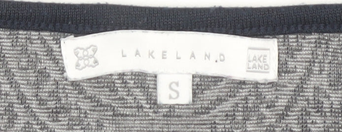 Lakeland Women's Blue Geometric Shift Dress, S, 3/4 Sleeve