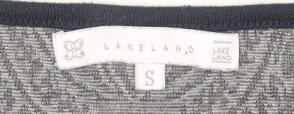 Lakeland Women's Blue Geometric Shift Dress, S, 3/4 Sleeve