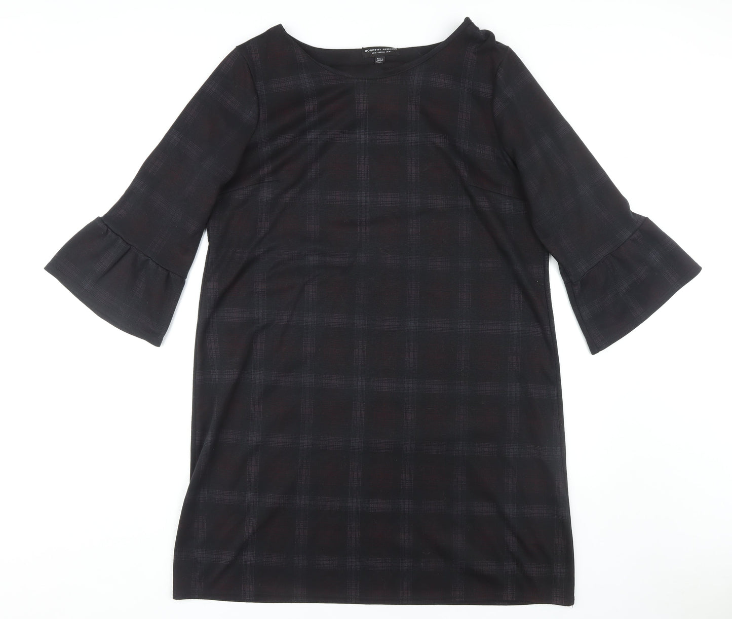 Dorothy Perkins Women's Black Check Shift Dress Size 16