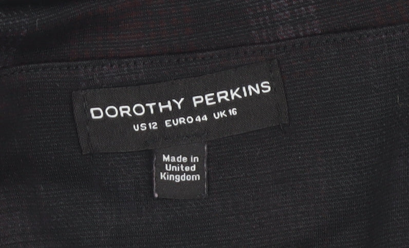 Dorothy Perkins Women's Black Check Shift Dress Size 16