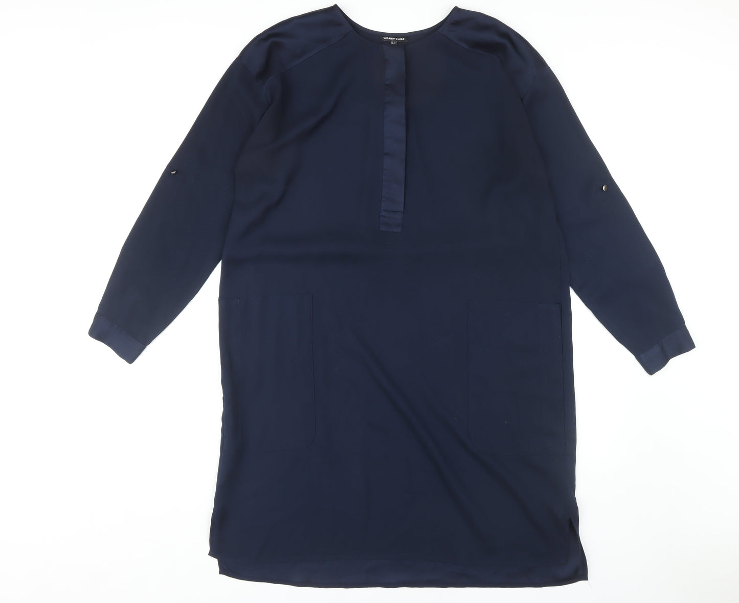 Warehouse Women's Blue Dress Size 16 with Pockets