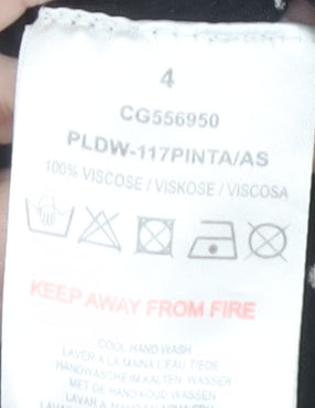 Brave Soul Women's Black Polka Dot Short Dress