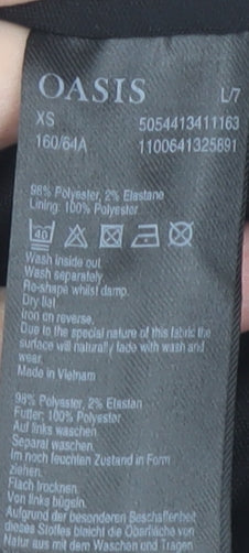 Oasis Women’s Black Sequin Mini Skirt - XS