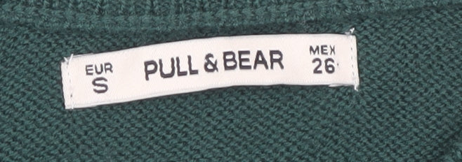 Womens UK Size S Pull & Bear Green Jumper Jumper