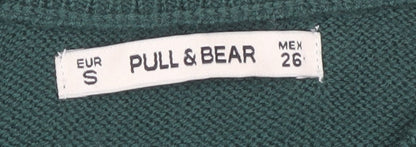 Womens UK Size S Pull & Bear Green Jumper Jumper