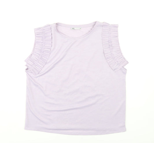 Womens UK Size XL Zara Purple  T-Shirt