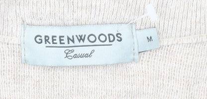 Greenwoods Men's Beige V-Neck Pullover Jumper M