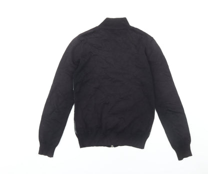 Golfino Women's Black Argyle Full Zip Jumper Size 10