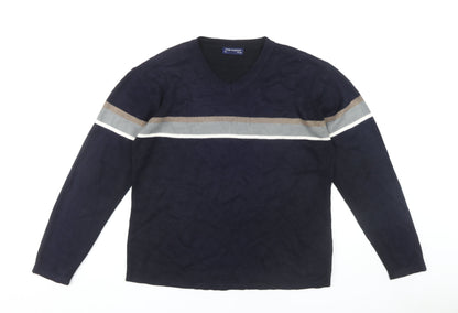 Tom Hagan XL Men's Black V-Neck Pullover Jumper