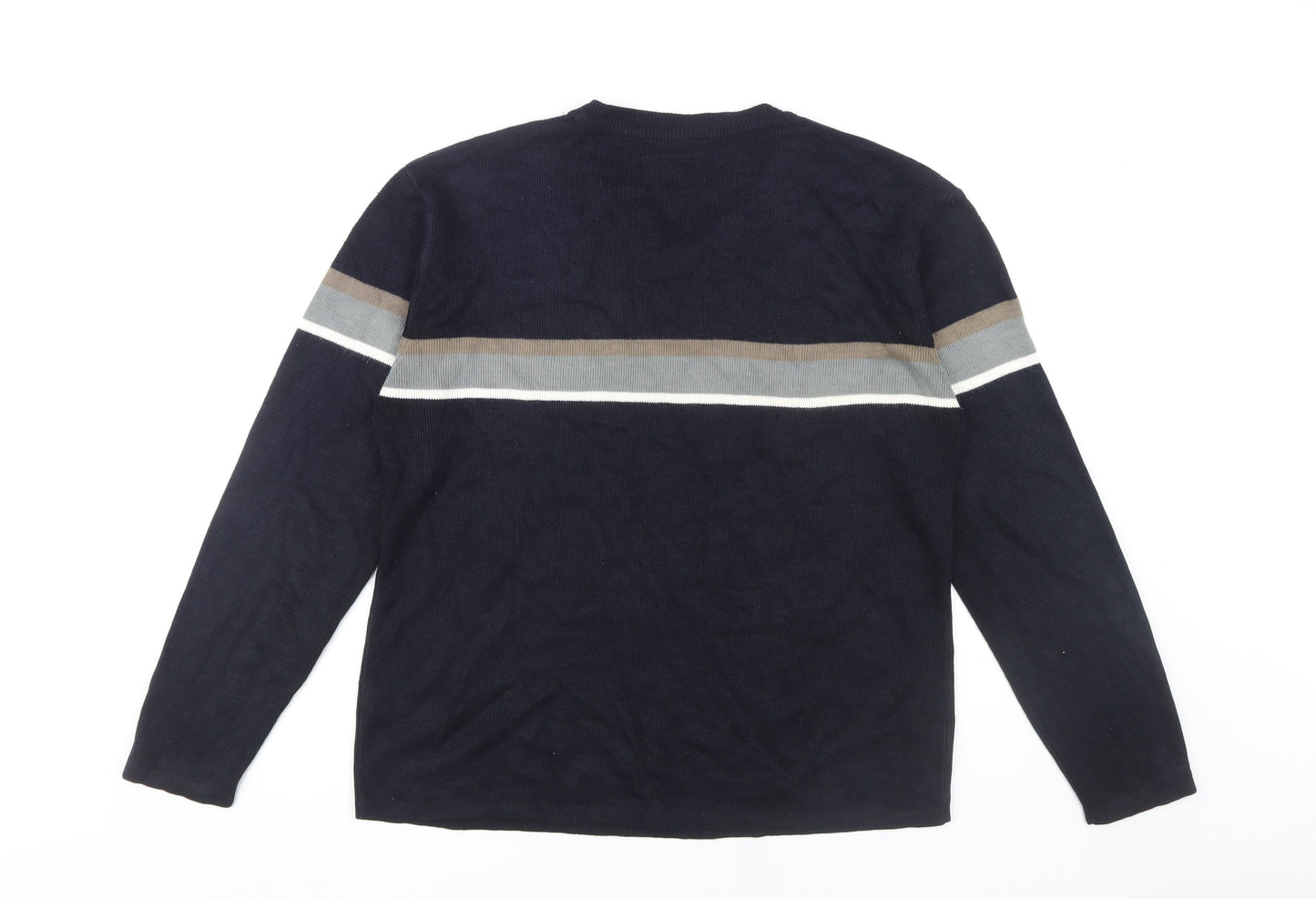 Tom Hagan XL Men's Black V-Neck Pullover Jumper