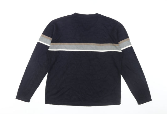 Tom Hagan XL Men's Black V-Neck Pullover Jumper