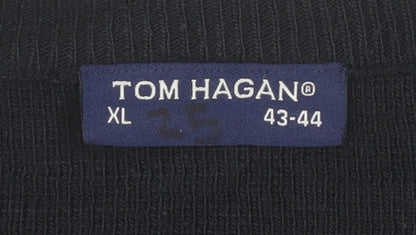 Tom Hagan XL Men's Black V-Neck Pullover Jumper