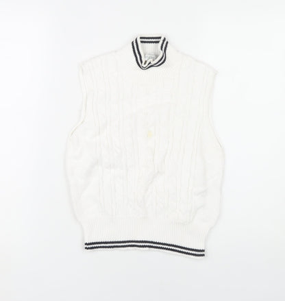Womens UK Size 12 Marks and Spencer White Vest Jumper