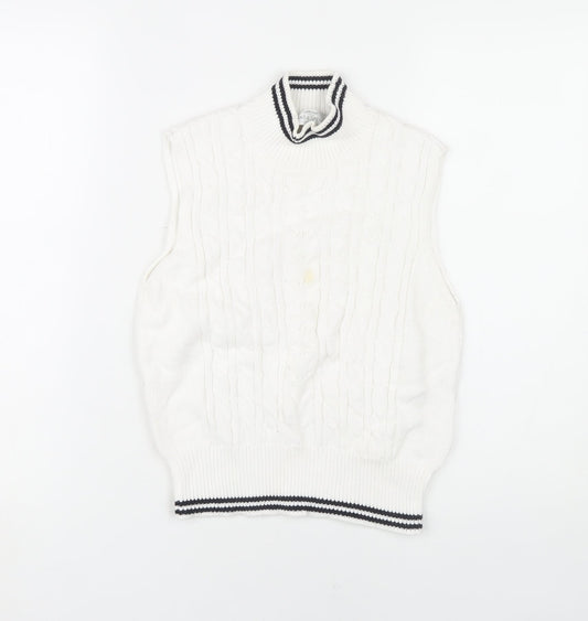 Womens UK Size 12 Marks and Spencer White Vest Jumper