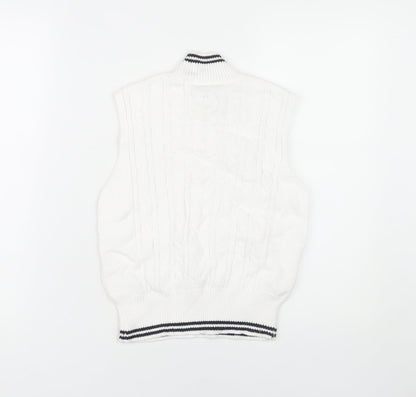 Womens UK Size 12 Marks and Spencer White Vest Jumper
