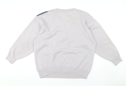 Gabicci Men's Grey 2XL V-Neck Pullover Jumper