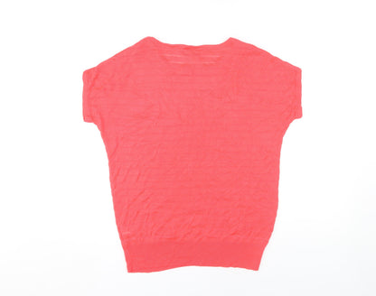 Womens UK Size S Wallis Red Jersey T-Shirt
