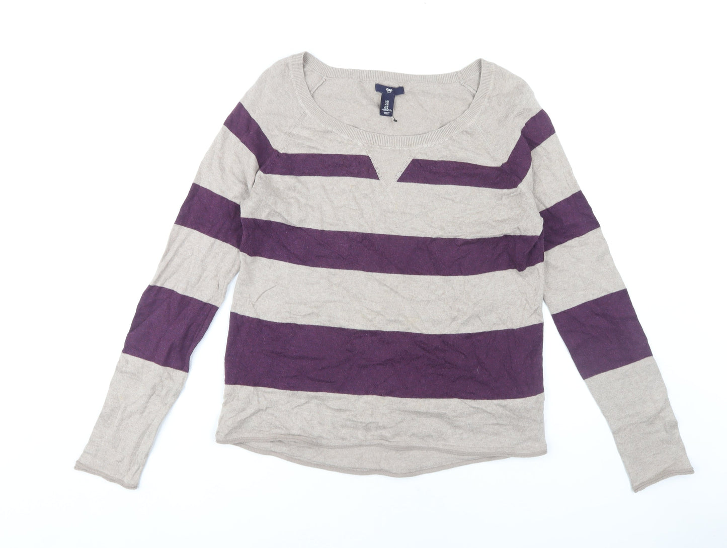 Gap Women's Multicoloured Striped Pullover Jumper M