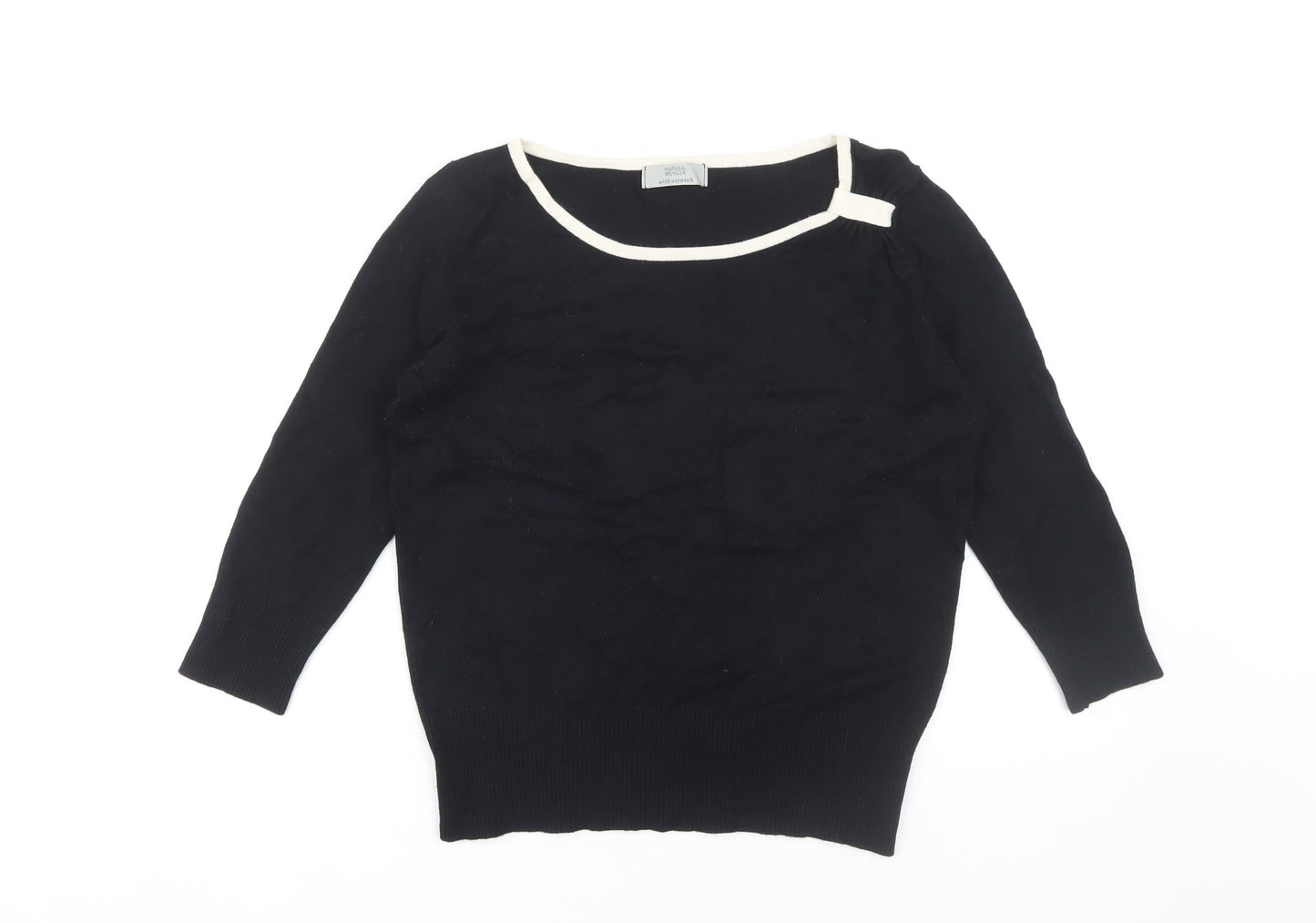 Womens UK Size 12 Marks and Spencer Black Pullover Jumper