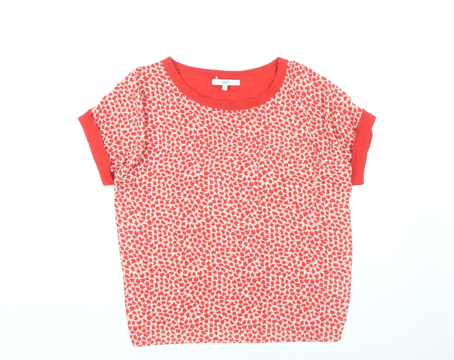 Womens UK Size 12 NEXT Red Basic T-Shirt