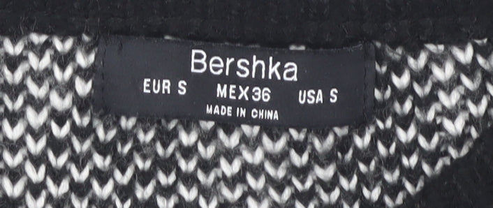 Womens UK Size S Bershka Black Pullover Jumper