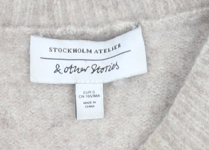Stockholm Atelier Beige Striped Women’s Jumper Size S