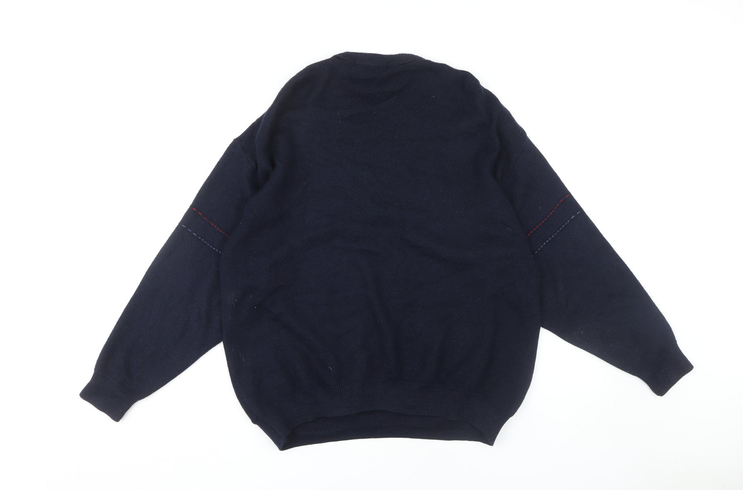 Peter Gribby Men's Blue 2XL Cable-Knit Sweater