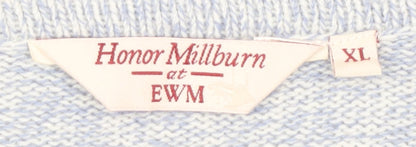 Womens UK Size XL Honor Millburn Blue Cardigan Jumper