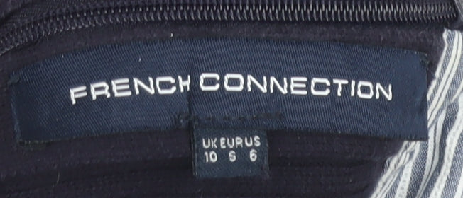 French Connection Women's Black Cotton Shift Dress