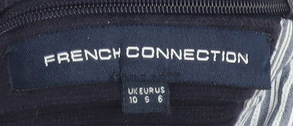 French Connection Women's Black Cotton Shift Dress