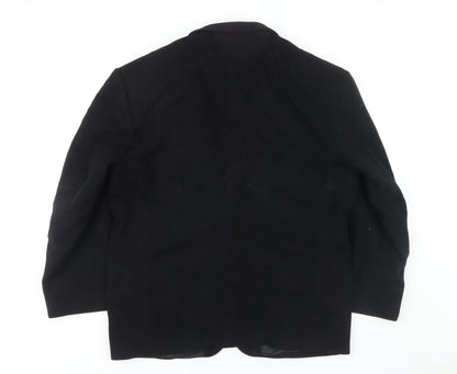Mens UK Size 42 Classic Regular Black Suit Jacket