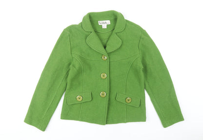 Lisa International Women's Green Wool Jacket M