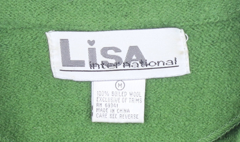 Lisa International Women's Green Wool Jacket M